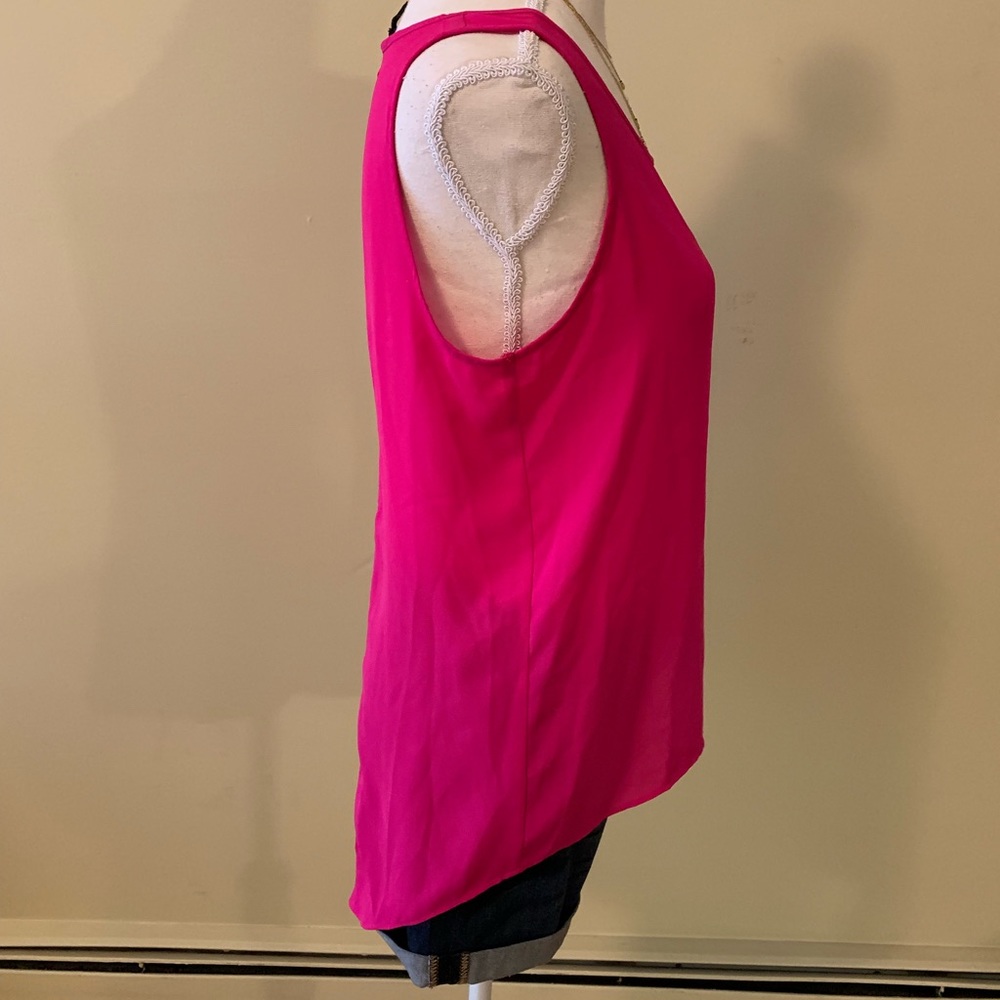 Express Hot Pink Open Back Tank - Picture 2 of 4